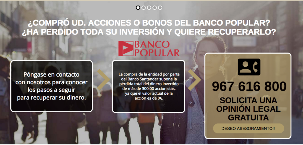 abogados reclamaciones acciones banco popular